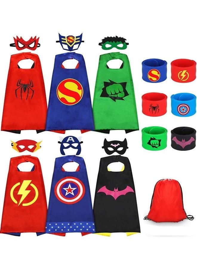 ماركة غير محددة 6-Piece Superhero Cape And Mask With Bracelet  - Image 1