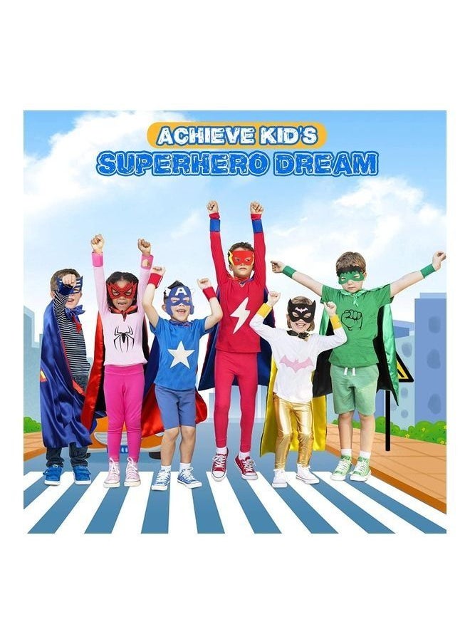 ماركة غير محددة 6-Piece Superhero Cape And Mask With Bracelet  - Image 5