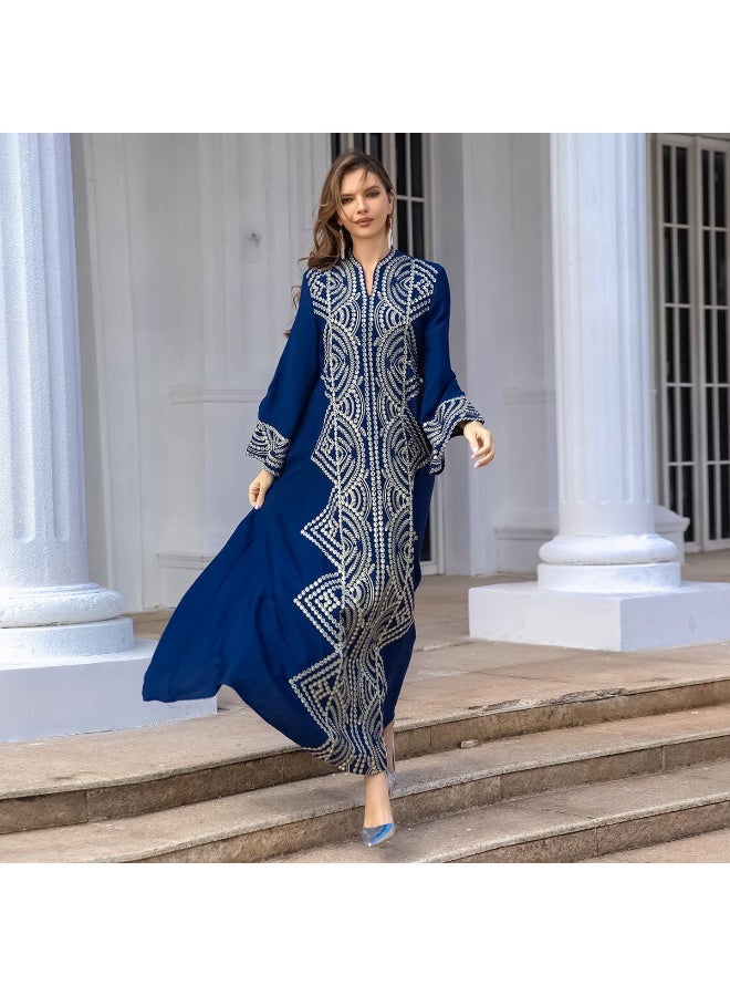 Madam Uniq Muslim Women's Long Evening Dress - Elegant Maxi Robe for Special Occasions - Image 3