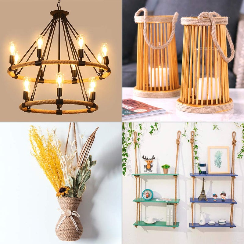 Vivifying Jute Rope, 50 Feet 8Mm Natural Heavy Duty Twine For Crafts, Cat Scratch Post, Bundling And Hanging - Image 5