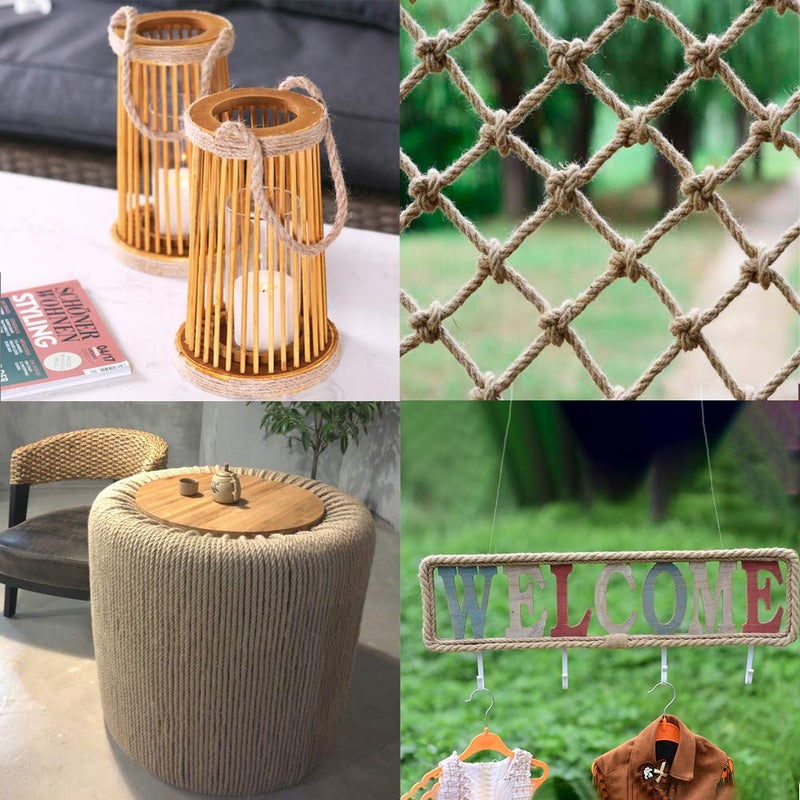 Vivifying Jute Rope, 50 Feet 8Mm Natural Heavy Duty Twine For Crafts, Cat Scratch Post, Bundling And Hanging - Image 4