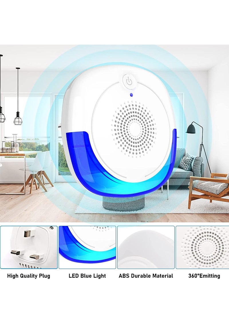 كابتن تيك Ultrasonic Pest Repellent, 5w Electronic Ultrasonic Pest Repellent Indoor for Home Plug-in with UV Light, for Insect Mice, Mouse, Bugs, Flea, Fly, Spiders, for House Garage Hotel (4 Pack) - Image 5