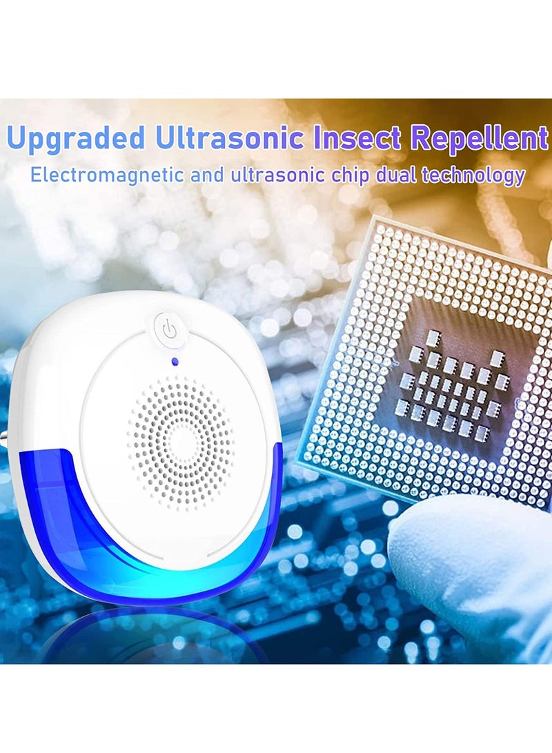 كابتن تيك Ultrasonic Pest Repellent, 5w Electronic Ultrasonic Pest Repellent Indoor for Home Plug-in with UV Light, for Insect Mice, Mouse, Bugs, Flea, Fly, Spiders, for House Garage Hotel (4 Pack) - Image 2