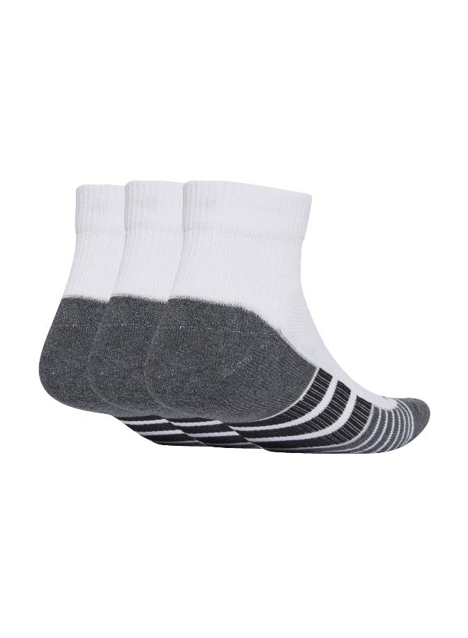 Adidas Adidas Prf C Cc Qrt 3P White Training Socks For Unisex 10K - 11.5K - Image 2