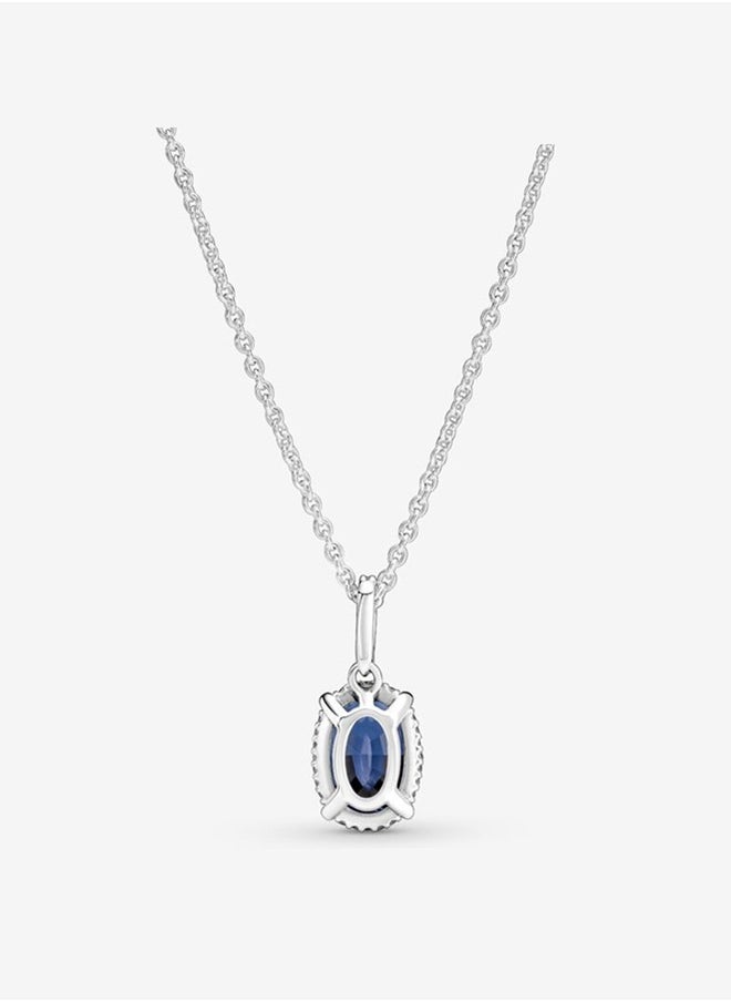 PANDORA - Pandora Blue Gem Silver Necklace for Women - Image 1