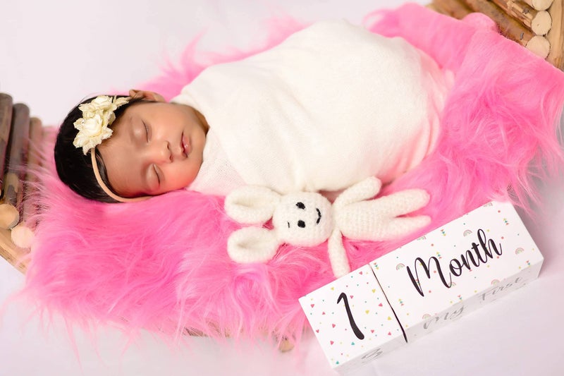 Butterthief Milestone Age Blocks to Capture Priceless Milestone Memorable Moments for Pregnant Women & Your Baby Social Media Photography Props. Days, Weeks, Months and Grade (Set of 3pcs,White) - Image 1