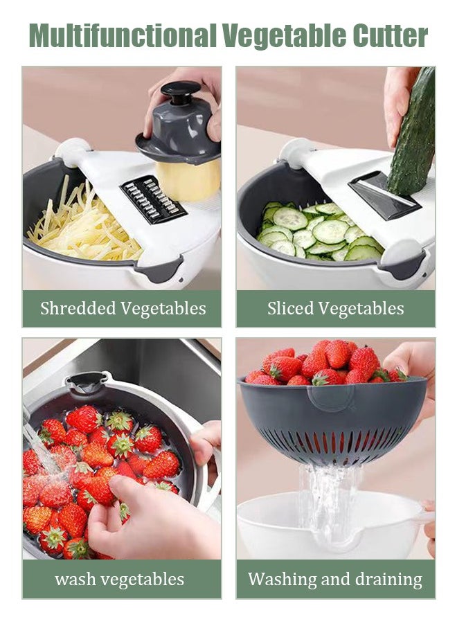 Generic - Adjustable 9-in-1 Vegetable Cutter: Multifunctional Slicer for Potatoes, Carrots, Ginger & More - Image 1