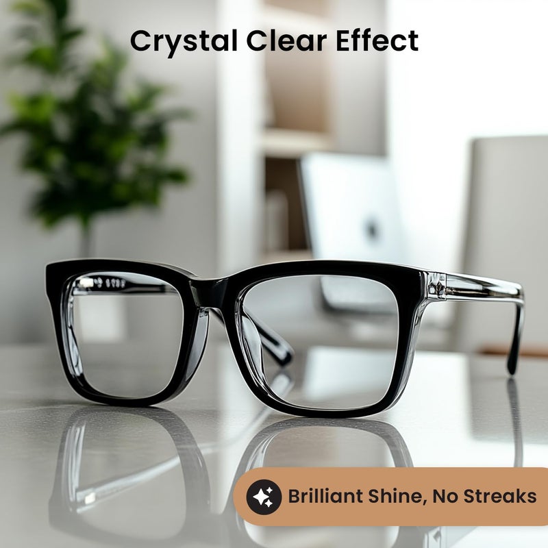 EVEO EVEO Eyeglass Cleaner Spray - Glasses Cleaner No Streaks Technology & Microfiber Cleaning Cloth - Glasses Cleaning Kit, Eye Glass Cleaners Spray Lens Cleaner - Screen & Eye Glasses Kit - 2 Pack  - Image 2
