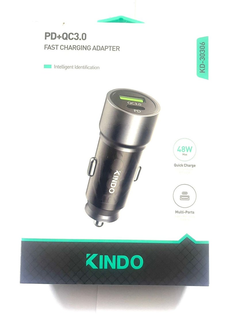 كيندو 48 واط ثنائي PD + USB رأس السيارة kd-30306 - Image 1
