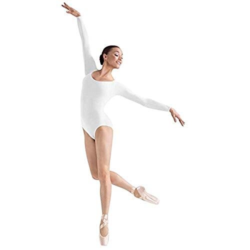 Bloch Dance Womens Lepsi Microlux Long Sleeve Leotard White Small - Image 1