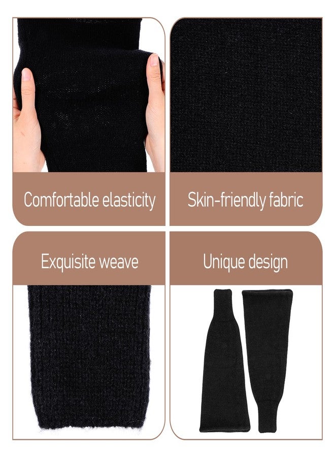 FdcLixuvol جوارب ساق سوداء من FdcLixuvol، جوارب ساق كاواي، جوارب ساق واسعة بنمط قوطي، جوارب للكاحل، إكسسوارات قوطية فضفاضة بأساور كروشيه للنساء والفتيات - Image 4