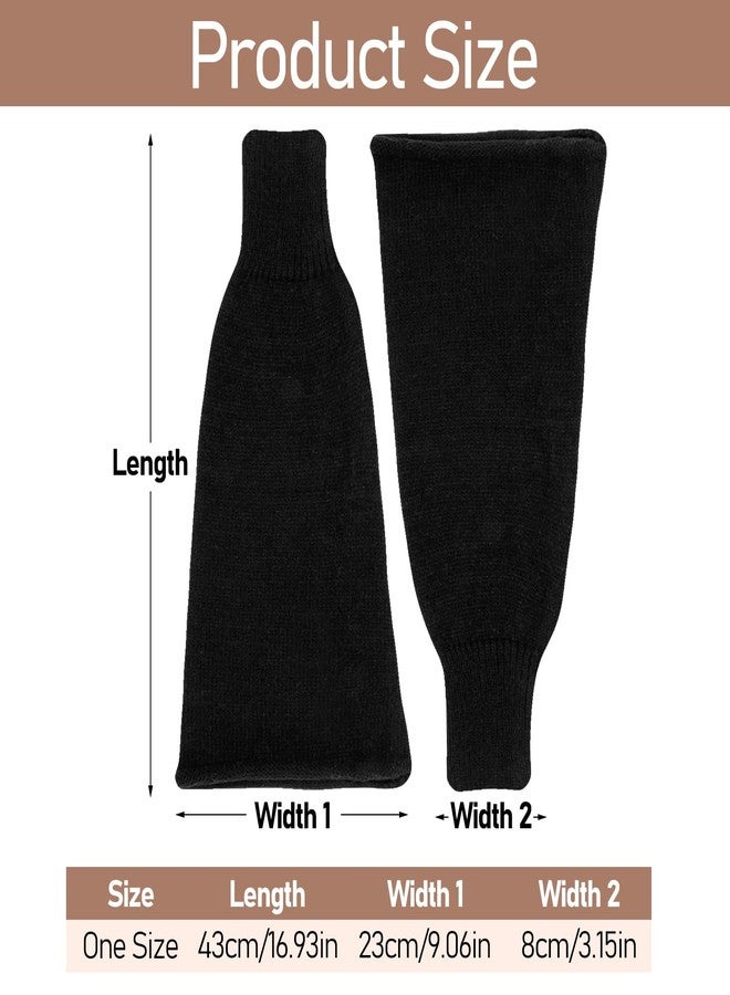FdcLixuvol جوارب ساق سوداء من FdcLixuvol، جوارب ساق كاواي، جوارب ساق واسعة بنمط قوطي، جوارب للكاحل، إكسسوارات قوطية فضفاضة بأساور كروشيه للنساء والفتيات - Image 3