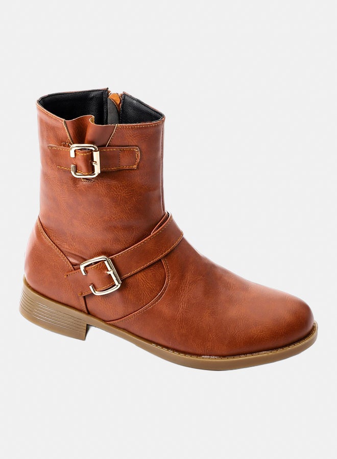 XO Style Leather Ankle Boot 1201 Camel - Image 1