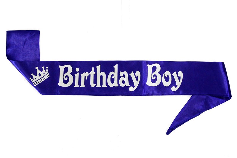 Wanna Party Birthday Boy Sash - Blue - Image 4
