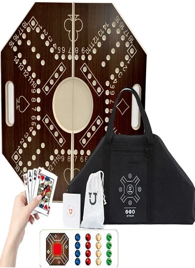 Fitness World Powerful Wooden Jackaroo Numbered Strategic Planning Game for 4 Players with Deluxe Bag Size 40x40 cm  - Image 1