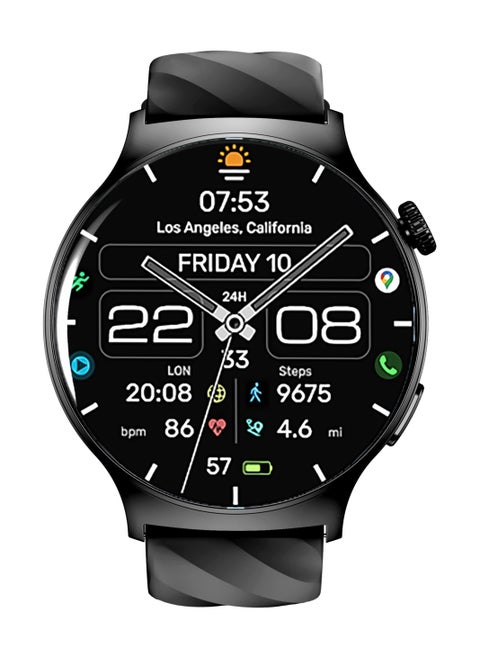 Smart Watch 3 Pro - 1.43” AMOLED Display, Bluetooth Calling, Fitness Tracker, Sports Modes, Heart Rate & Sleep Monitor, IP68 Waterproof, 250mAh Battery, Compatible with Android & iOS