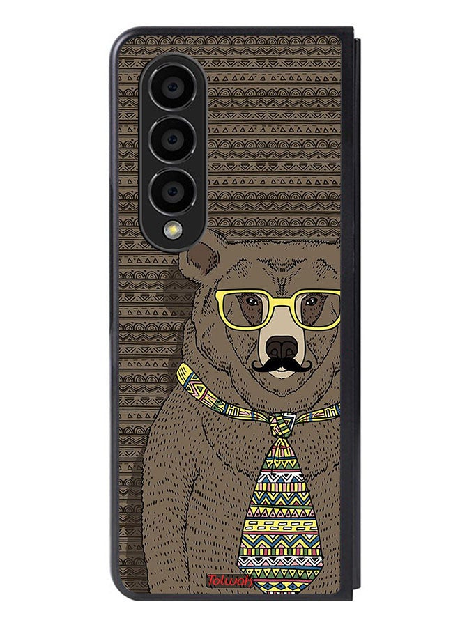 Tolwak Samsung Galaxy Z Fold 4 Protective Case Cover Mr Wolf - Image 1