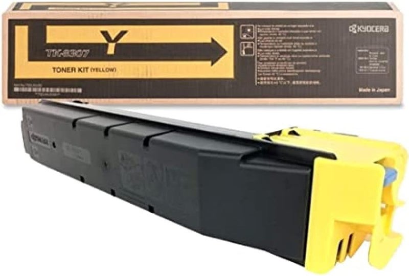 KYOCERA 1T02LKAUS0 Model TK8307Y Yellow Toner Kit for use TASKalfa 3050ci 3051ci 3550ci and 3551ci A3 Color Multifunction Printers Up to 15000 Pages Yield at 5 Average Coverage