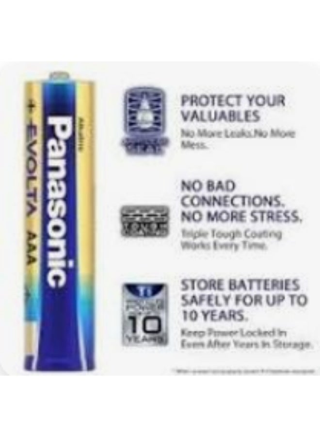 Panasonic Original AA Evolta Premium Alkaline Batteries Pack (4 Pc.) With Anti Leak Seal protection - Image 3