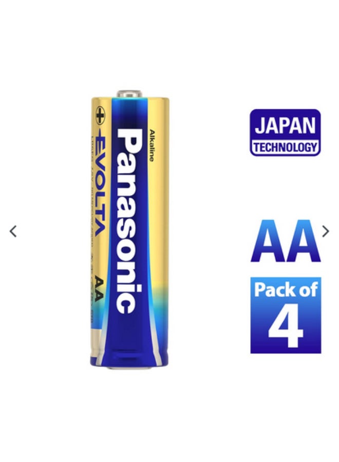 Panasonic Original AA Evolta Premium Alkaline Batteries Pack (4 Pc.) With Anti Leak Seal protection - Image 2