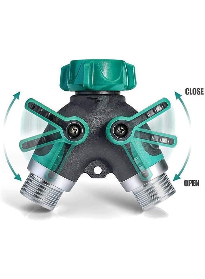Generic Hose Splitter 2 Way Heavy Duty, Strong & Durable Garden Y Hose Splitter Connector Metal Body, Hose Adapter, Water Tap Outdoor, Two Way Double Dual Hose Splitter,Easy Grip, Easy to Open  - Image 3