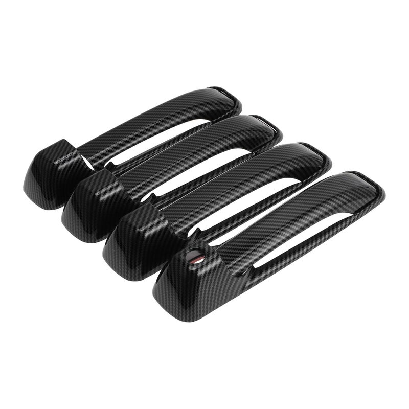 REPAIROCK 4pcs Exterior Door Handle Cover for Dodge Ram 1500 20092018 Carbon Fiber Pattern Black ABS Car Door Handle Protector - Image 2