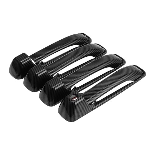 REPAIROCK 4pcs Exterior Door Handle Cover for Dodge Ram 1500 20092018 Carbon Fiber Pattern Black ABS Car Door Handle Protector - Image 1