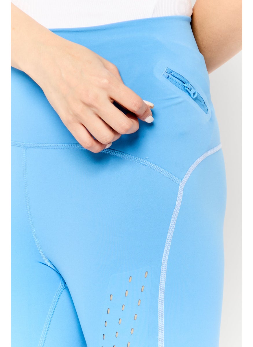 Adidas Women Sportswear Fit Training Leggings, Blue  - Image 3