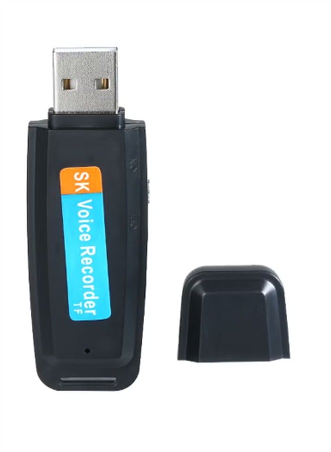 SK Mini Portable USB Voice Recorder Rechargeable U-Disk Recorder One-Button Recording Storage Support 1-32G TF Card for Meeting Lecture Interview  - Image 1