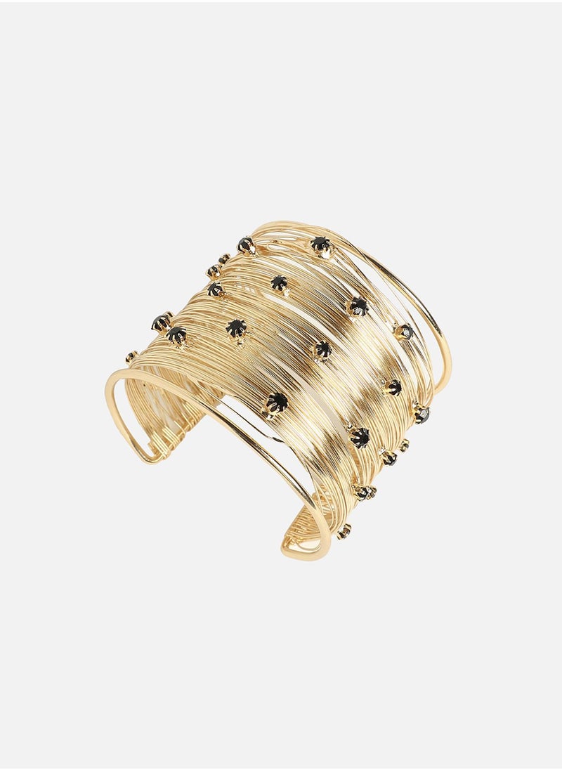 SOHI - Ribbed Wire Statement Bracelet - Image 1