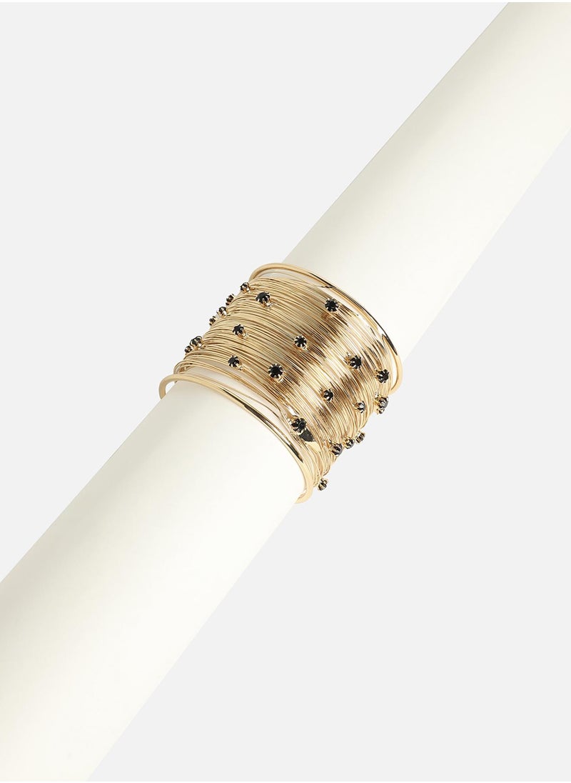 SOHI - Ribbed Wire Statement Bracelet - Image 1