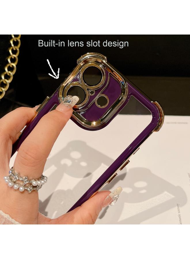 S-TOP Case For iPhone 12 Dual-color Plating Space PC Hybrid TPU Phone Case - Image 4