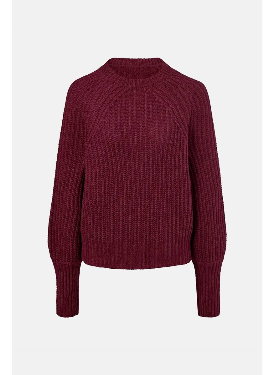 Women Crew Neck Textured Sweater, Bordeaux - pzsku/ZD51A7B38088737459543Z/45/_/1739715265/1a82a8cc-b9f5-40dd-ba9e-245ba73a9536