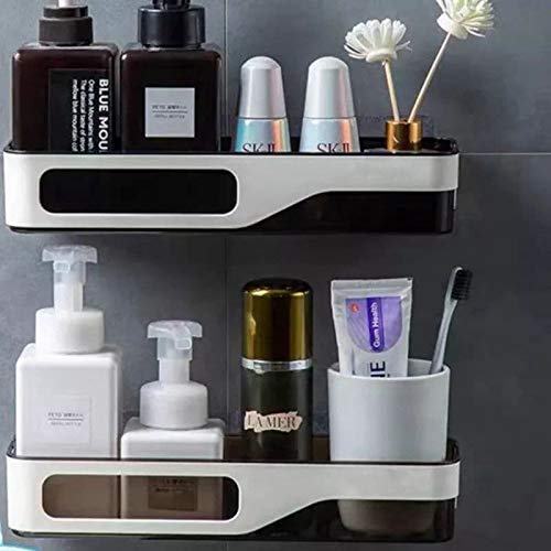 Valashiv Valashiv Magic Sticker Series Plastic Self Adhesive Kitchen and Bathroom Shelves Wall Organizer Shampoo Cosmetic Storage Shelf Pack of 1pc  - Image 4