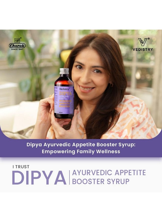 Charak شراب شراك فيديستري الأيورفيدي ديبيا، معزز شهية أيورفيدي فعال للأطفال والبالغين، معزز شهية لجميع الأعمار، للحفاظ على وزن صحي، عبوة واحدة، 200 مل - Image 2