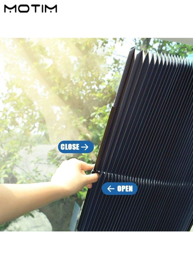 Motim Retractable Car Windshield Sun Shade for Car, 145*70cm, Foldable Sun Shade Umbrella Car Sun Visor Protector, Blocks 99% UV Rays and Sun Heat Protect Fits Trucks and Vans or Large Cars  - Image 5