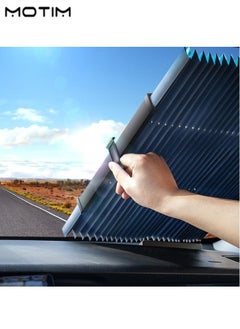 Retractable Windshield Sun Shade for Car, 145*70cm, Auto Foldable Car Sun Visor Protector, Blocks 99% UV Rays and Sun Heat Protect Fits Trucks and Vans or Large Cars - pzsku/ZD51A8845F87BC1E2D92CZ/45/_/1731923972/9551a3b3-8103-4fac-adcc-fe7f546c53cc