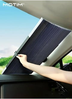 Retractable Windshield Sun Shade for Car, 145*70cm, Auto Foldable Car Sun Visor Protector, Blocks 99% UV Rays and Sun Heat Protect Fits Trucks and Vans or Large Cars - pzsku/ZD51A8845F87BC1E2D92CZ/45/_/1734585473/e807e1db-8cef-4896-bf4c-205cbf23ce74