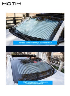 Retractable Windshield Sun Shade for Car, 145*70cm, Auto Foldable Car Sun Visor Protector, Blocks 99% UV Rays and Sun Heat Protect Fits Trucks and Vans or Large Cars - pzsku/ZD51A8845F87BC1E2D92CZ/45/_/1734585474/89469da4-1569-4923-a45c-fc08ef09948d