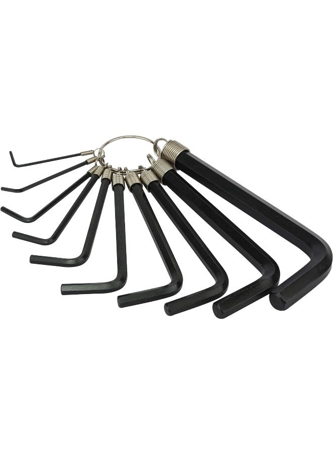 Stanley Set 10 Allen Wrenches With Ring, Stmt69213-8, Black/Yellow - Image 1