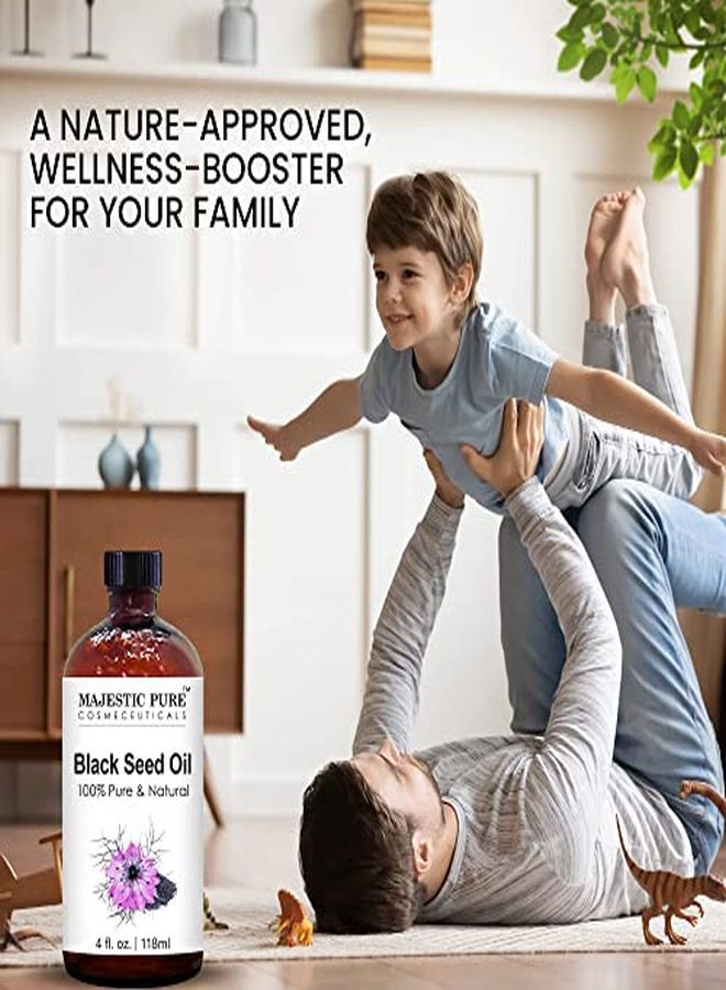 Majestic Pure زيت حبة البركة - زيت تدليك نقي وطبيعي - سائل معصور على البارد - حبة البركة من زيت حبة البركة التركية - للبشرة والوجه ونمو الشعر والزيوت العطرية المخففة - 4 أونصة سائلة - Image 5