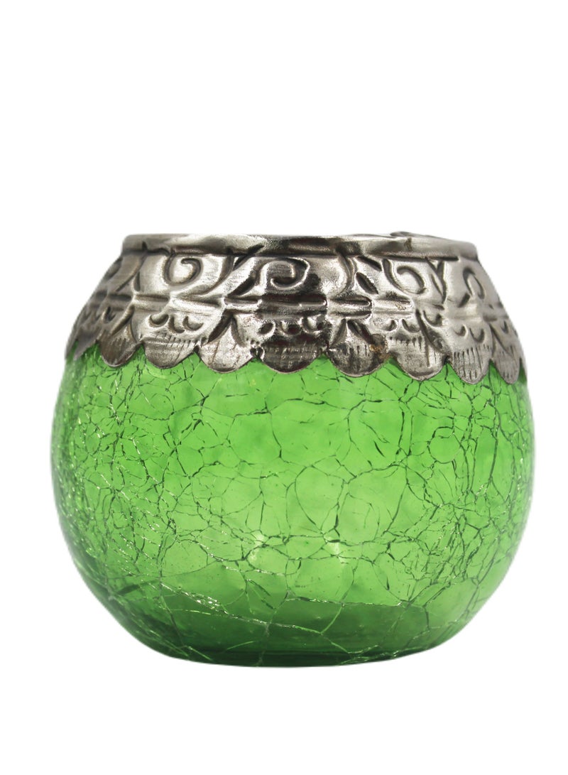 Antique Museum Round Pot Crack Glass  - Image 2