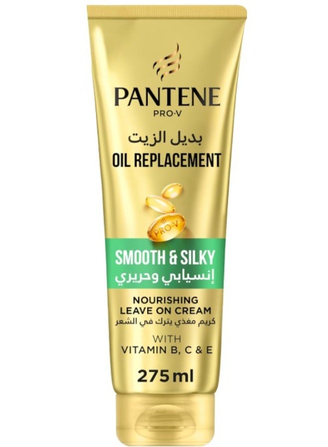 Pantene Pro V Smooth & Silky Oil Replacement For Frizzy Hair, Leave In Conditioner, 275ML - Image 1