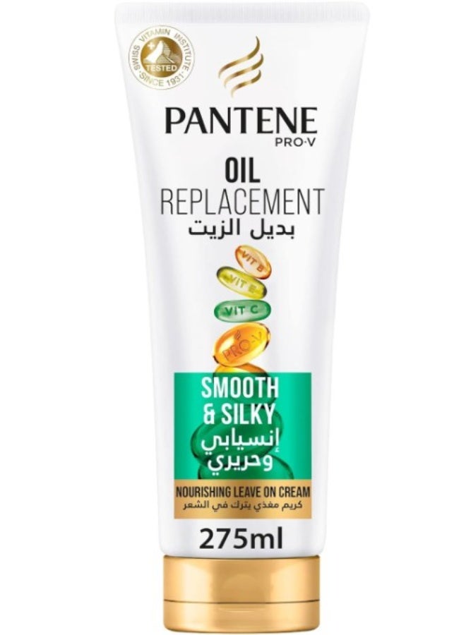 Pantene Pro V Smooth & Silky Oil Replacement For Frizzy Hair, Leave In Conditioner, 275ML - Image 2