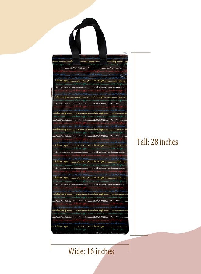 Mama Koala Reusable Hanging Wet Dry Bags for Baby Items, Cloth Diapers, Swimsuits, Travel, Gym Clothes, Beach, Pump Parts, Toiletries, Two Zippered Pockets, 2 Pack (W006L) - Image 4