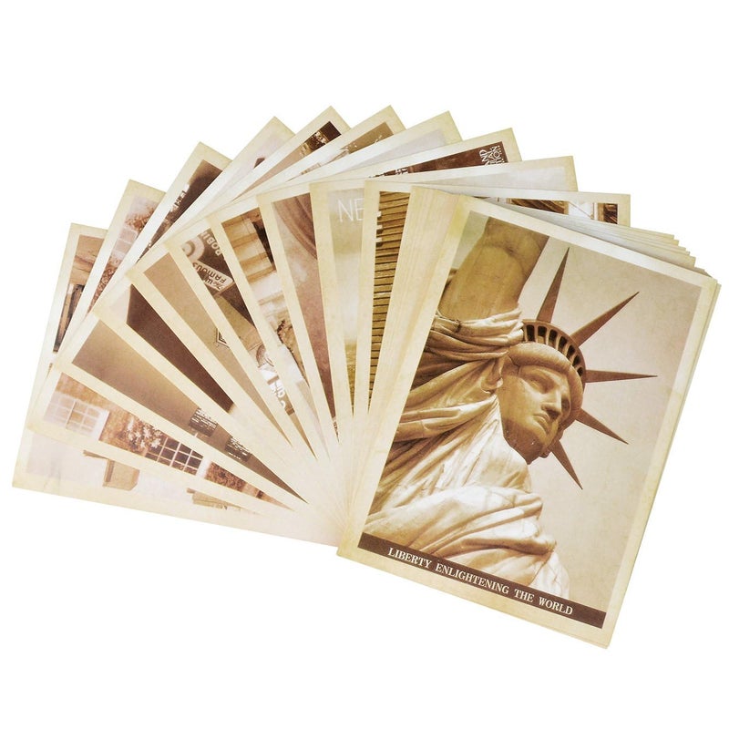 Dxhycc 32 PCS 1 Set Vintage Retro Old Travel Postcards for Worth Collecting - Image 3