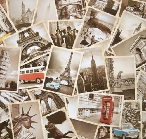 Dxhycc 32 PCS 1 Set Vintage Retro Old Travel Postcards for Worth Collecting - Image 2