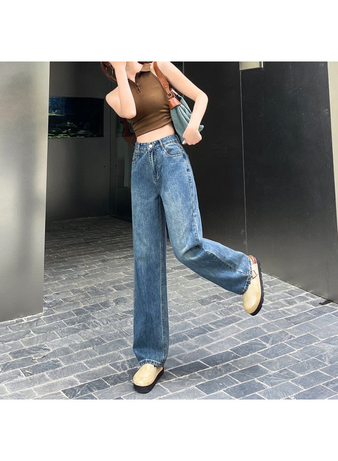 EPTISON Retro Classic Straight Leg Jeans For Women - 2025 Summer Fashion High Waist Slimming Loose Fit Straight Leg Pants - Image 4