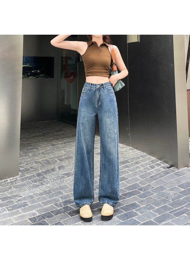 EPTISON Retro Classic Straight Leg Jeans For Women - 2025 Summer Fashion High Waist Slimming Loose Fit Straight Leg Pants - Image 3