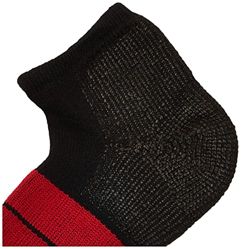 thorlos mens 84 Max Cushion Low Cut running socks, Black/Red, X-Large US - Image 2